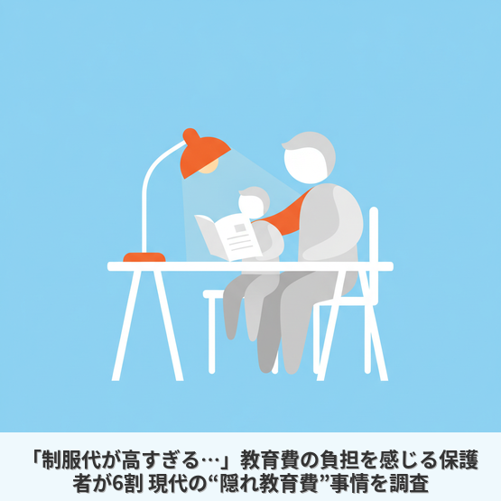 「制服代が高すぎる…」教育費の負担を感じる保護者が6割 現代の“隠れ教育費”事情を調査