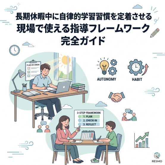 長期休暇中における生徒の自律的学習習慣を定着させる指導フレームワーク