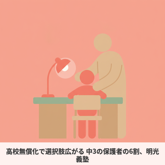 高校無償化で選択肢広がる 中3の保護者の6割、明光義塾