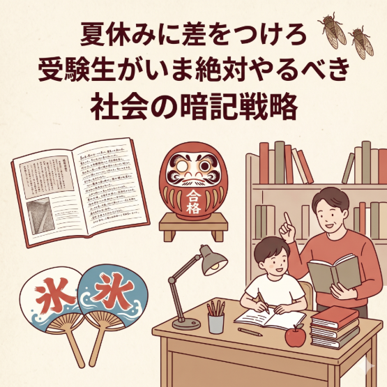 夏休みに差をつけろ！受験生がいま絶対やるべき社会の暗記戦略