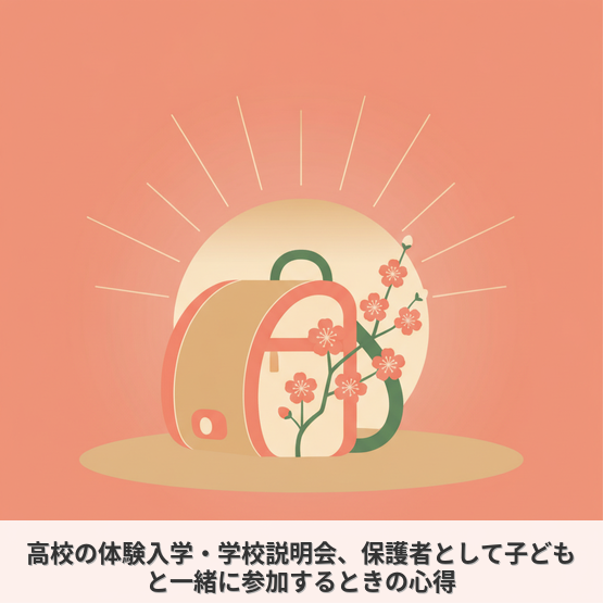 高校の体験入学・学校説明会、保護者として子どもと一緒に参加するときの心得