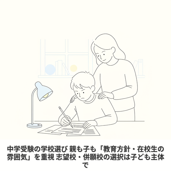 中学受験の学校選び 親も子も「教育方針・在校生の雰囲気」を重視 志望校・併願校の選択は子ども主体で