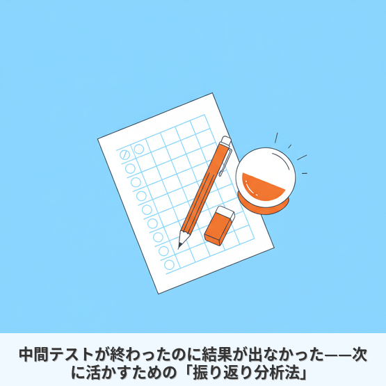 中間テストが終わったのに結果が出なかった——次に活かすための「振り返り分析法」