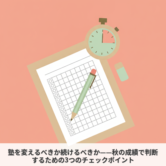 塾を変えるべきか続けるべきか——秋の成績で判断するための3つのチェックポイント