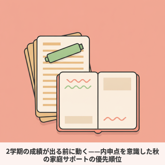 【保護者】2学期の成績が出る前に動く——内申点を意識した秋の家庭サポートの優先順位