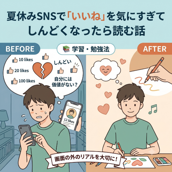 夏休みSNSで「いいね」を気にしすぎてしんどくなったら読む話