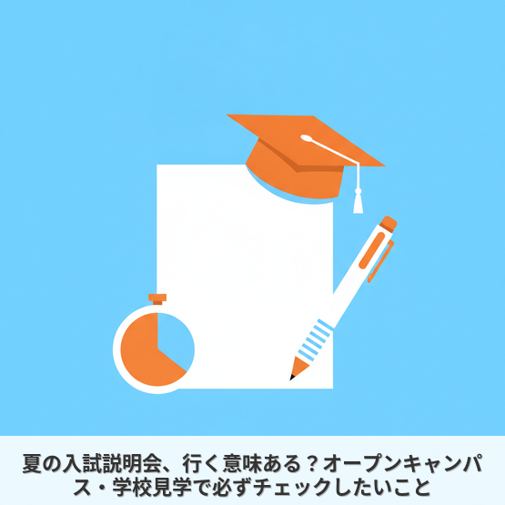 夏の入試説明会、行く意味ある？オープンキャンパス・学校見学で必ずチェックしたいこと