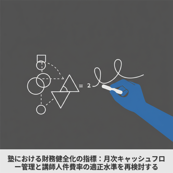 塾における財務健全化の指標：月次キャッシュフロー管理と講師人件費率の適正水準を再検討する