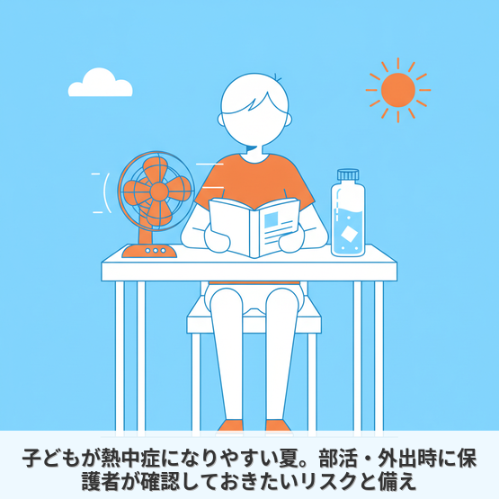 子どもが熱中症になりやすい夏。部活・外出時に保護者が確認しておきたいリスクと備え