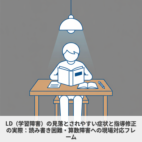 LD（学習障害）の見落とされやすい症状と指導修正の実際：読み書き困難・算数障害への現場対応フレーム