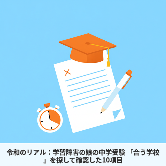 令和のリアル：学習障害の娘の中学受験 「合う学校」を探して確認した10項目