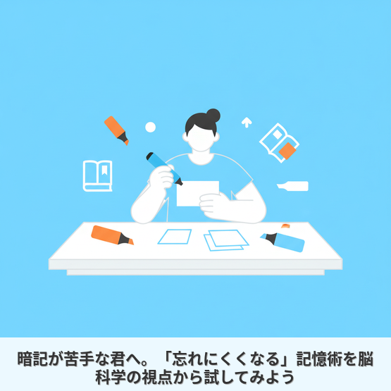暗記が苦手な君へ。「忘れにくくなる」記憶術を脳科学の視点から試してみよう