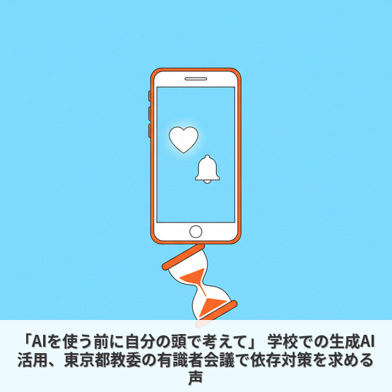 「AIを使う前に自分の頭で考えて」 学校での生成AI活用、東京都教委の有識者会議で依存対策を求める声